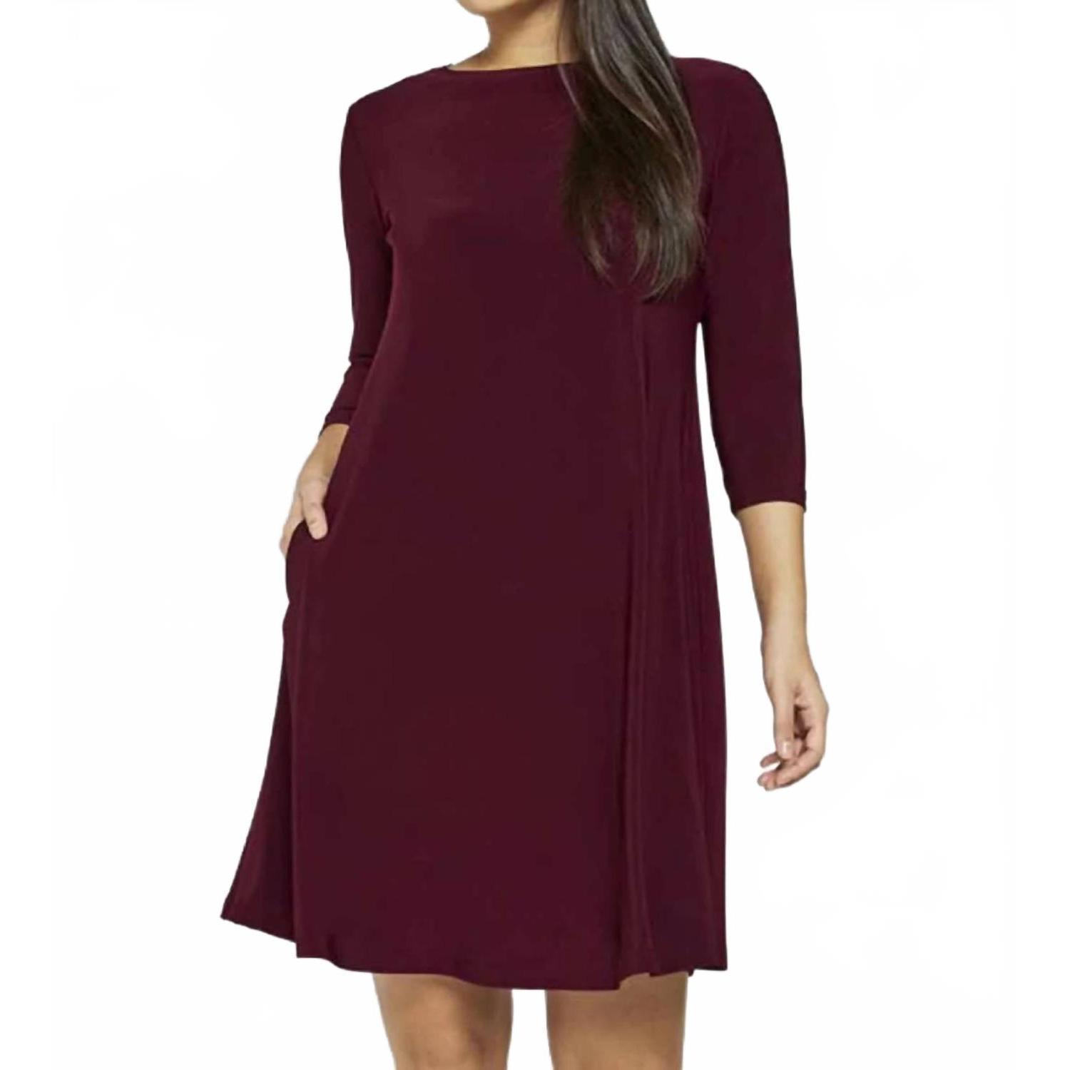 New Sympli Trapeze Short Dress In Pomegranate